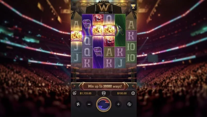 Reel Royale Showdown - patru Scatter, declanșând runda bonus